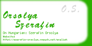 orsolya szerafin business card